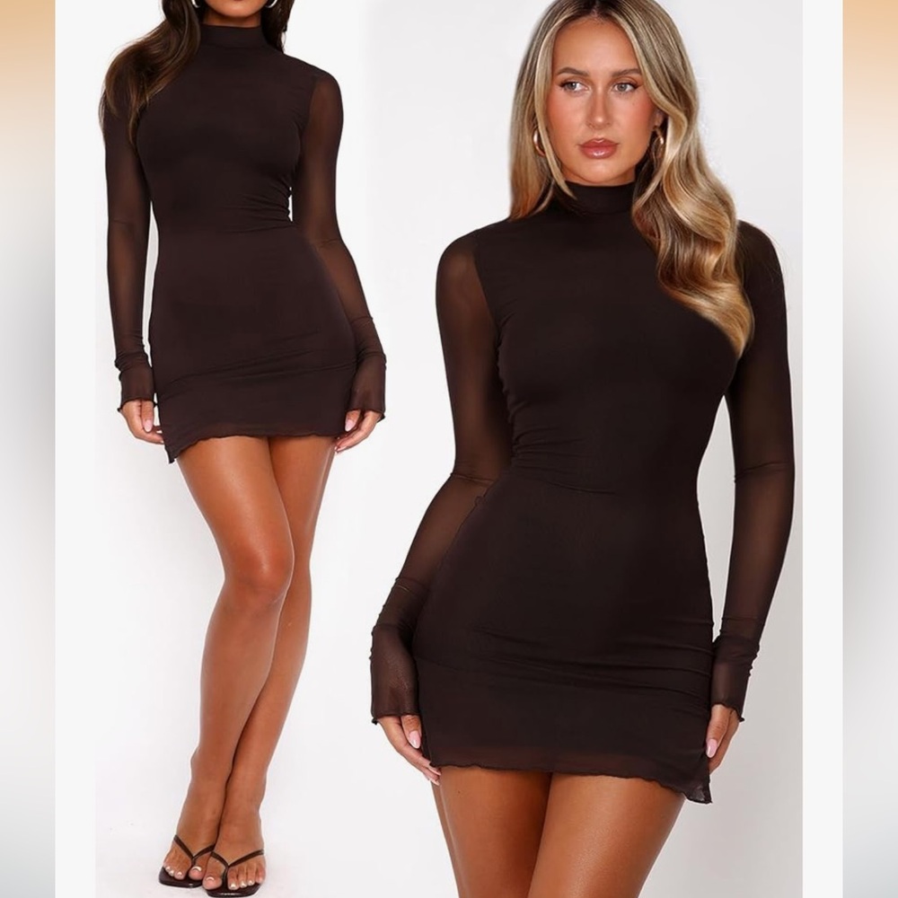 CHIC LONG SLEEVE MINI DRESS